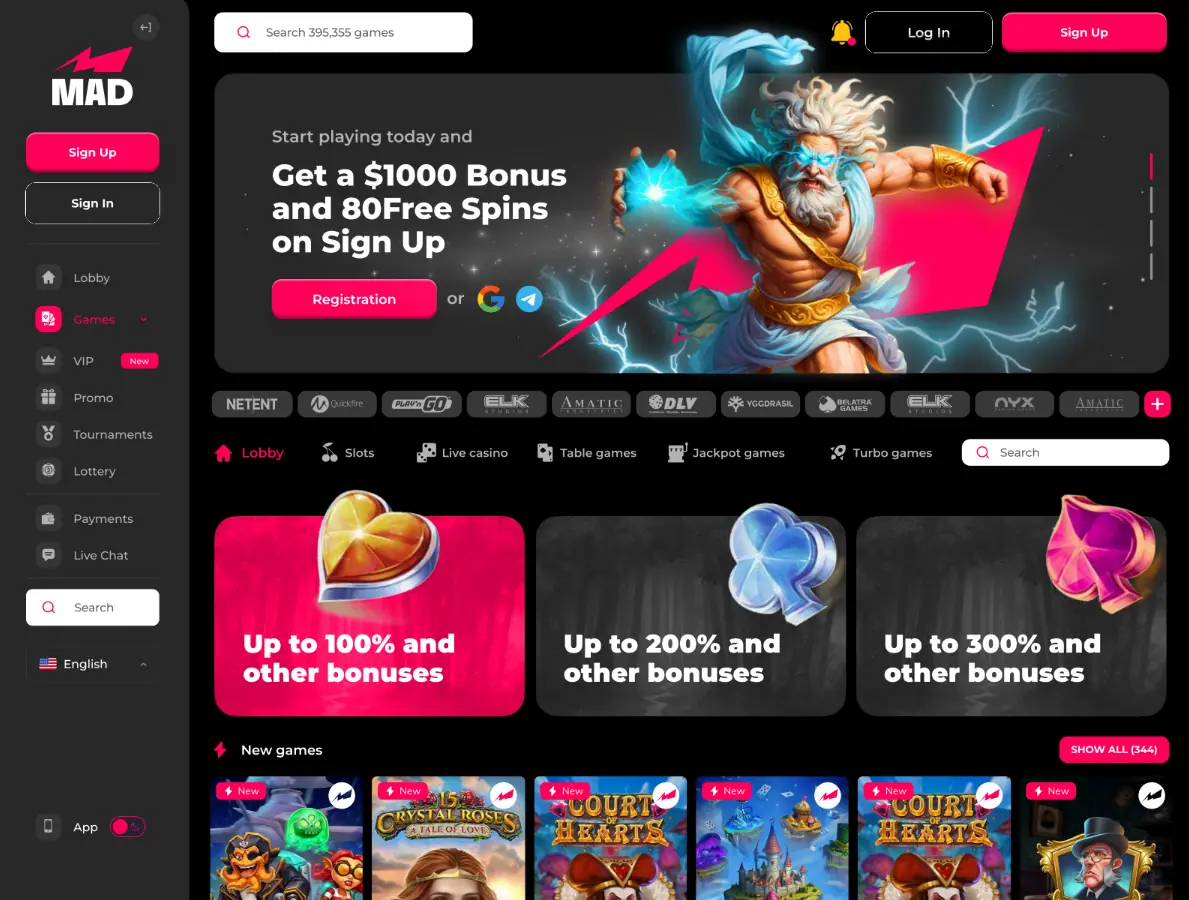 Игровые автоматы Mad Casino